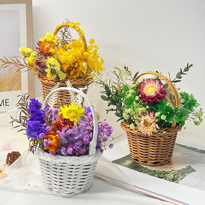Back-to-School Gift: DIY Eternal Flower Mini Basket Ornament for Team Building & Decoration