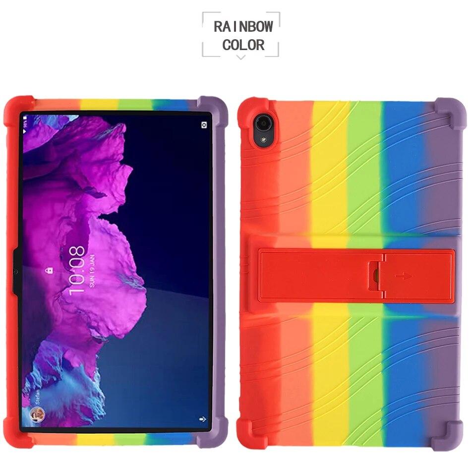 4 Verdickte Ecken Silikonhülle mit Ständer für Lenovo Tab P11 Plus Hülle TB-J616F TB-J616X 11" Tablet-PC Stoßfest Funda