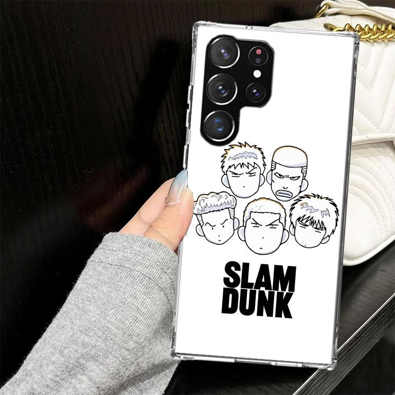 

S-SLAM DUNK Cute Case for Samsung Galaxy S25 S24 S23 S22 Ultra Soft Phone Cover S25 Edge S21 Plus S20 FE S10 + Black Cover Samsung S20 FE