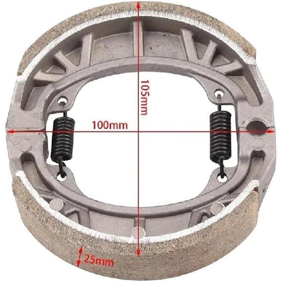 105mm Rear Brake Shoes Brake Pad Fit For GY6 50 GY6 80 GY6 125 CG125 CG150 139QMB 152QMI 156FMI Scooter Moped ATV Motorcycle