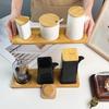 LISM 5-Piece Commercial Seasoning Set with Oil Pot and Toothpick Holder