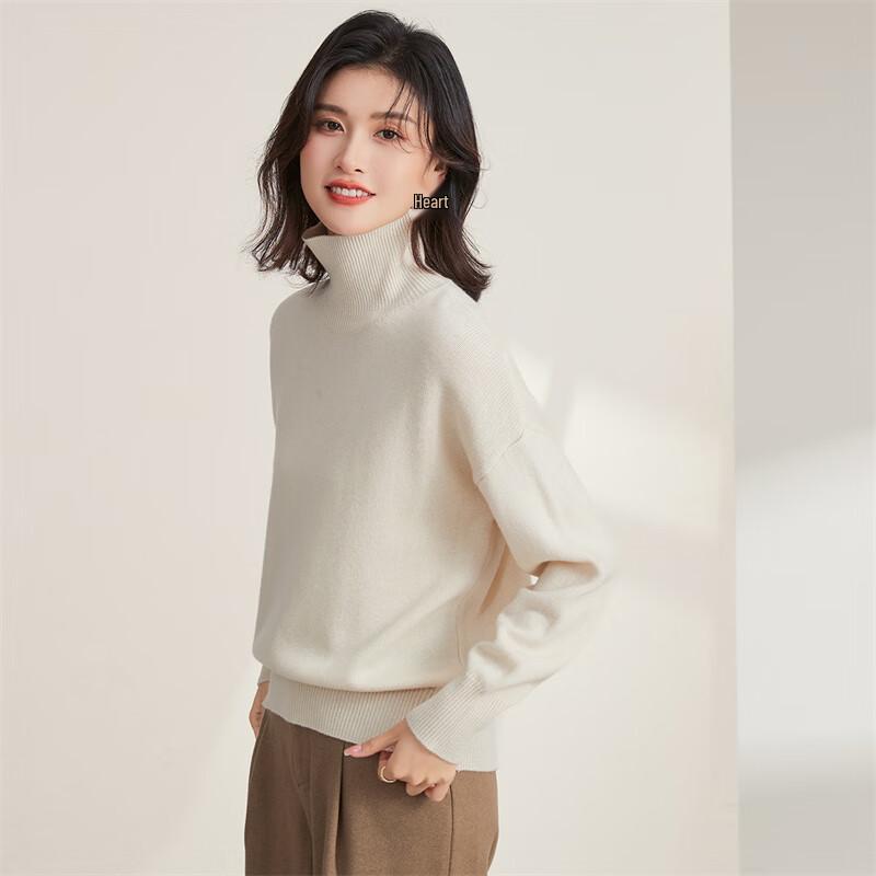 Jinjuan Women's 100% Merino Wool Double Lapel Warm Sweater