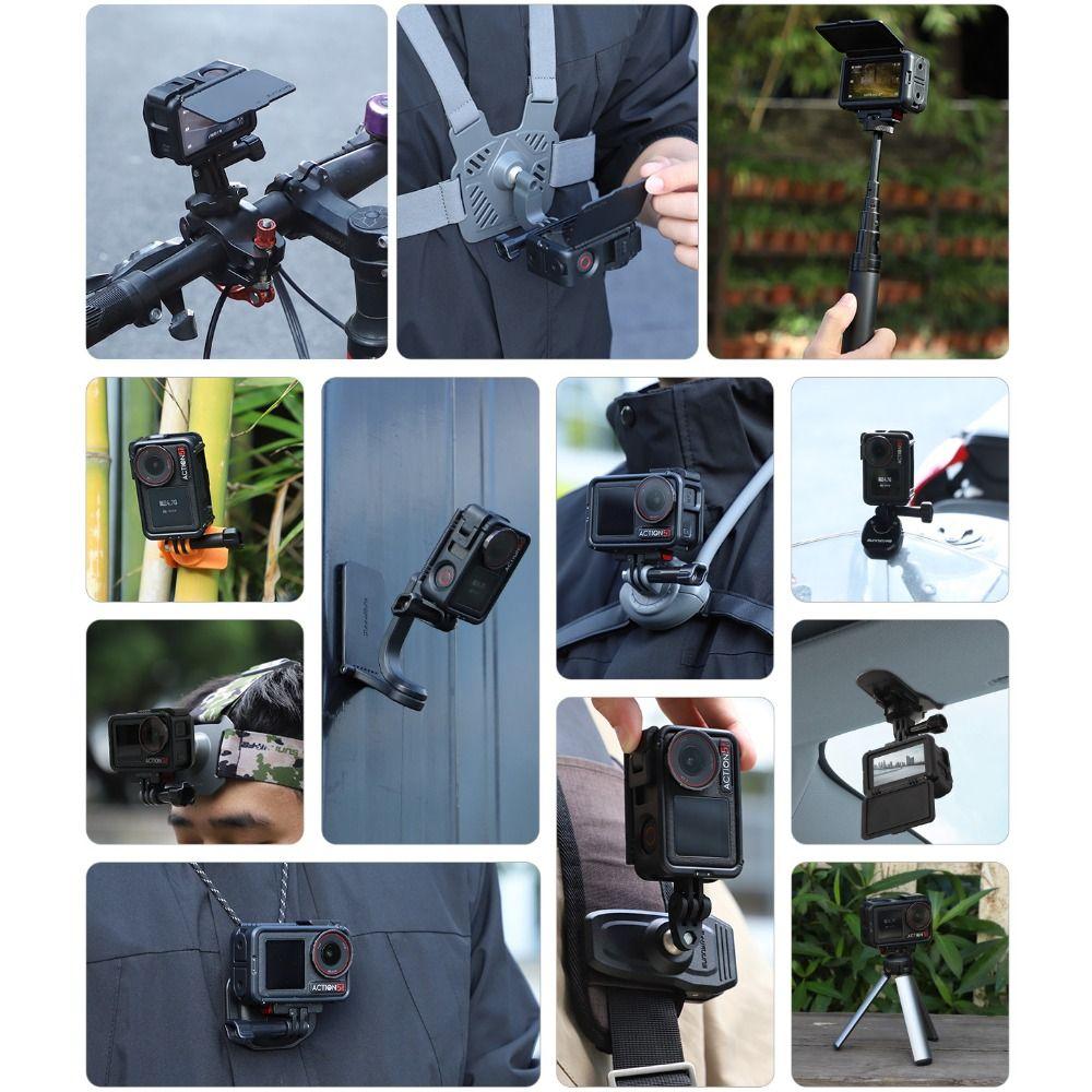 With Sunshade Rabbit Cage 2-IN-1 Protective Frame Case for DJI Osmo Action 5 Pro/4/3