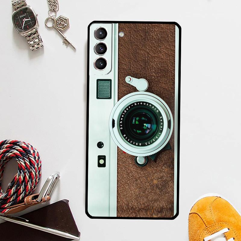 Retro Camera Vintage Case For Samsung Galaxy S24 Ultra S23 S22 S21 Plus S20 FE S8 S9 S10 Note 10 20 Ultra Cover