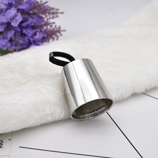 Trendiger Damen-Haarclip aus Legierung mit Horn-Design, dehnbarer Zopfgummi, elastisches Seil, Haarband