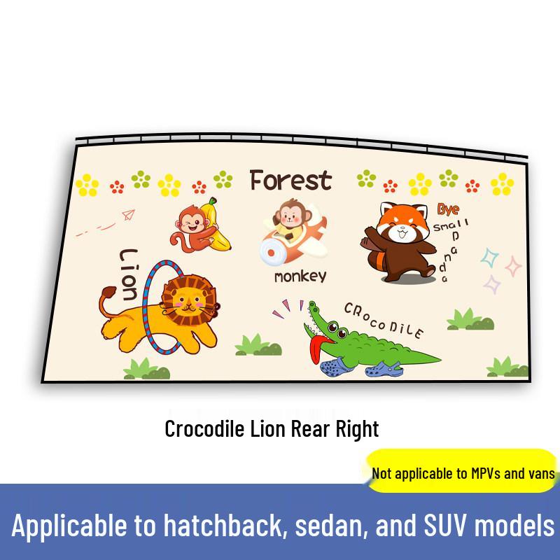 Rear Seat Blackout Sunshade Curtains for Kids