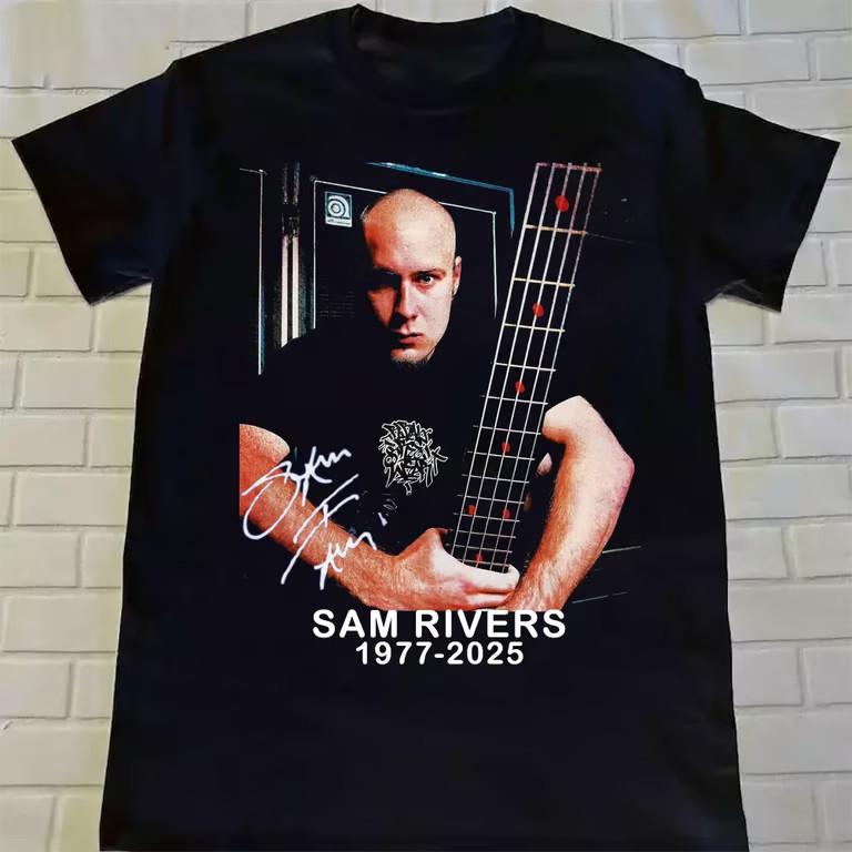 Коллекция LIMP BIZKIT Signature Sam Rivers ГИТАРА S-5XL Черный P1A5 Унисекс Футболка M
