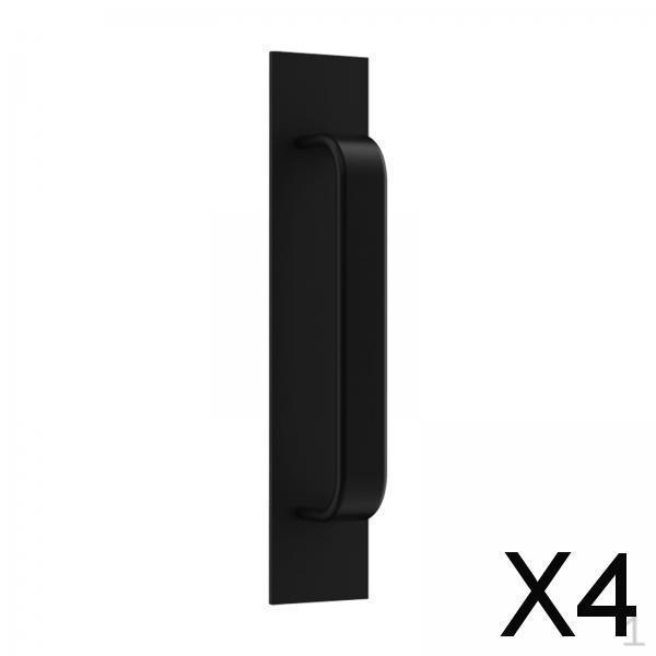 4x Self Sticky Door Handle Paste Drawer Pulls Aluminum Alloy No Drill Push Pull Handles