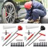 Tire Valve Stem Repair Kit 23Pcs Tool Set, Quick Change Installer with TR413/TR414 4-way Stems, 4-Way Core Removal for Cars Motorcycles