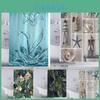 Rideau de douche élégant Fleur Oiseau Eau Polyester pour Décor de Salle de Bain Élégant