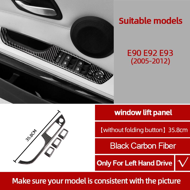 Kohlefaser Für BMW E90 E92 E93 2005-2012 Auto Mittelkonsole CD-Panel Verkleidung Aufkleber Tuning Abdeckung Dekor Auto Innenzubehör