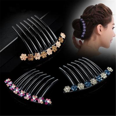 Teeth Hair Clip Headwear Rhinestone Hair Combs Bridal Headpieces Hairpins Crystal Hair Bun Maker