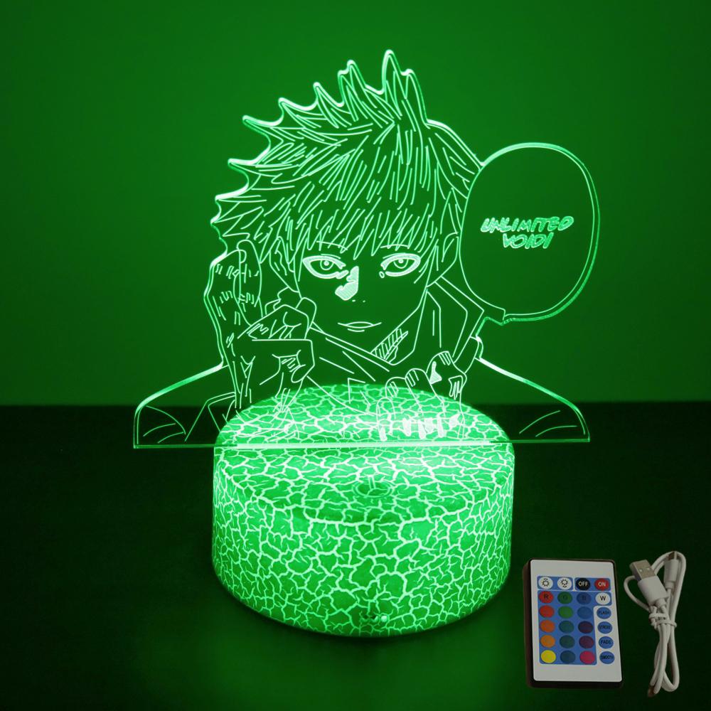 3D Anime Lamp Jujutsu Kaisen Led Night Light RGB Table Lamps Satoru Gojo Action Figure Kids Bedroom Desk Home Decor Friend Gifts