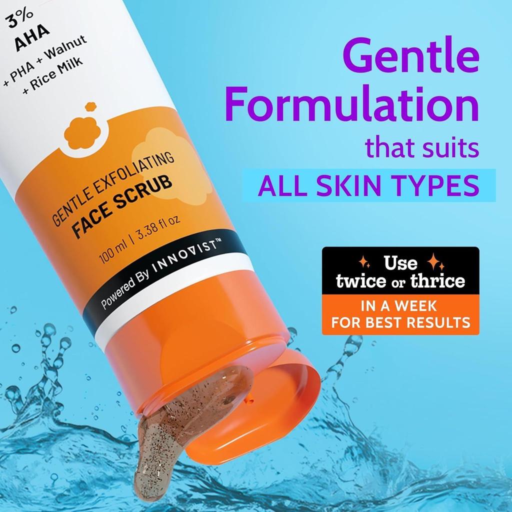 Chemist At Play Exfoliante Facial Suave | Eliminación de Bronceado | Elimina Piel Muerta y Puntos Negros | Piel Suave y Brillo Instantáneo | 100 ml