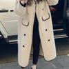 Autumn Winter Women's Shearling Korean-Style Long-Length High-End British-Style Casual Woolen Coat Cardigan
