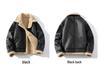 Men's Trendy Lambswool-Lined Winter Motorcycle Jacket