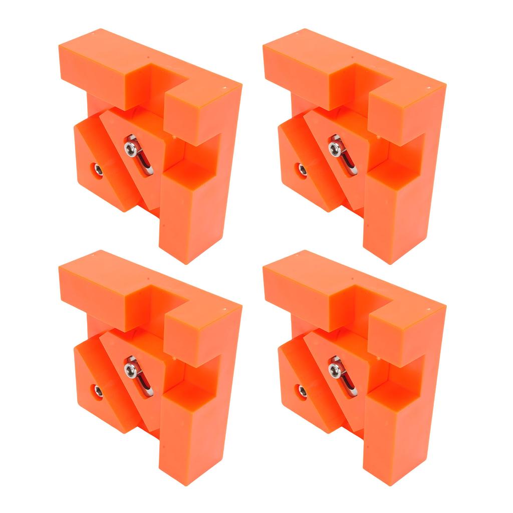 4Pcs Woodworking Box Clamps Squares 90 Degree Right Angle Adjustable Stainless Steel Corner Clamping Tool Orange