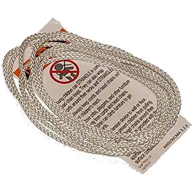 D30 CORD LOOPS Fits All brands.....Hunter Douglas, Levolor, Kirsch, Graber, Bali, USED On Most Cellular and Pleated Shades (2.7 Mm) (White, 5 Ft