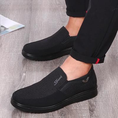 Taglia 50 Uomo Scarpe Traspiranti Moda Leggere Tessuto Old Beijing Uomo Slip-on Piatte Scarpe di Tela Lavoro Zapatillas Hombre