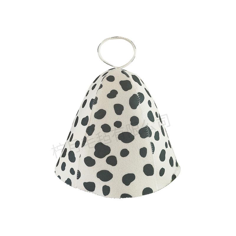 

Cross-Border Absorbent White Felt Sauna Hat - High Quality, Embroidered, Dry Hair, Sweat-Resistant Bathroom Hat.