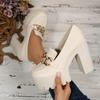 Women Shoes Fashion Outdoor Thick Heeled Platform Shoes Woman Party New Chunky High Heel Pumps Women Zapatos De Mujer