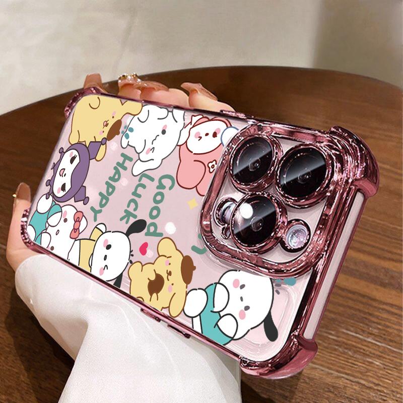 Happy Sanrio Kuromi Hello Kitty Melody Case For Samsung Galaxy S26 Ultra 5G S25 FE S24 S23 S22 Ultra Plus A57 5G Pochacco Cover