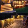 Solar Deck Lights Fence Lights Outdoor Step Lights Waterproof Solar Lights for Railing Stairs Step Fence Yard Patio and Pathway
