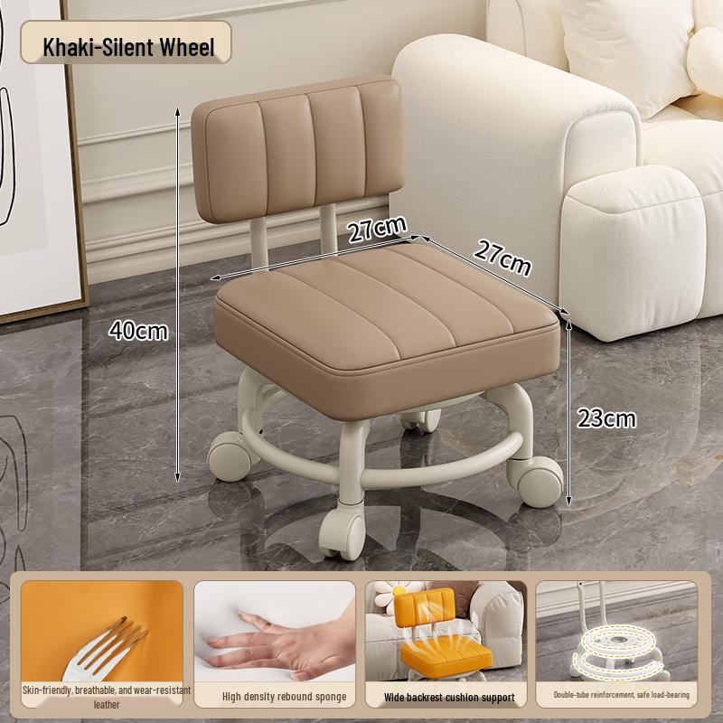 Kompakter Rollhocker mit Schwenkrädern – Ideal für Zuhause, Beauty oder den Gelegenheitsgebrauch