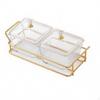6 Compartment Snack Tray Luxury Design Divided Serving Dish Set Food Grade Material Bowls with