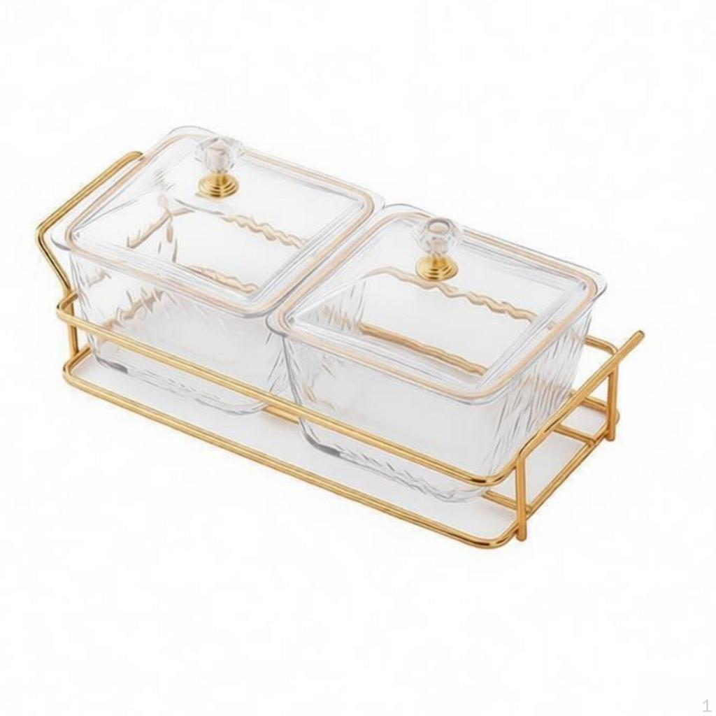 6 Compartment Snack Tray Luxury Design Divided Serving Dish Set Food Grade Material Bowls with