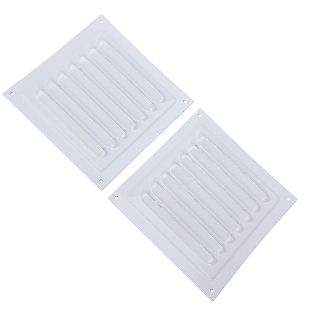 2PCS Air Vent Cover White Color Aluminum Mesh Square Shape Ventilation Register Cover for Attic Garage Ceiling