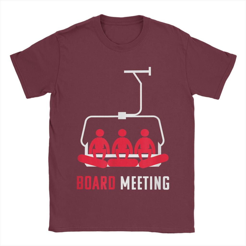 Snowboard Board Meeting T-Shirt Sommer Baumwoll-T-Shirts Für Unisex Trendiger Aufdruck T-Shirt Kurzarm Y2K Lustiges Oberteil Shirts
