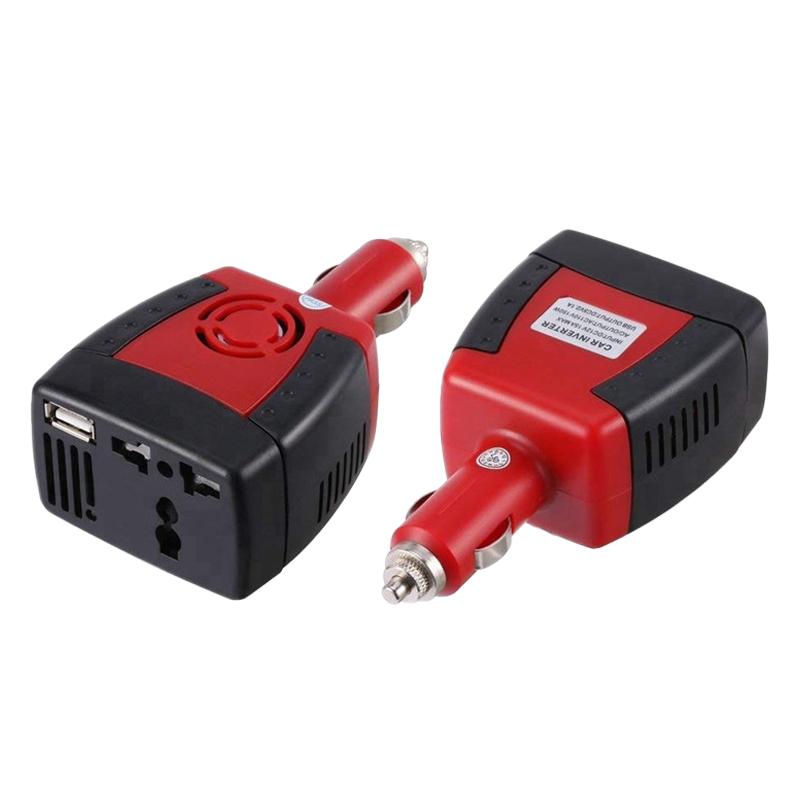 220V AC Ausgang, 150W Auto-Wechselrichter und 12V DC Eingangsspannung mit 0,5A USB-Ladeanschluss Auto-Wechselrichter Elektronisches Zubehör
