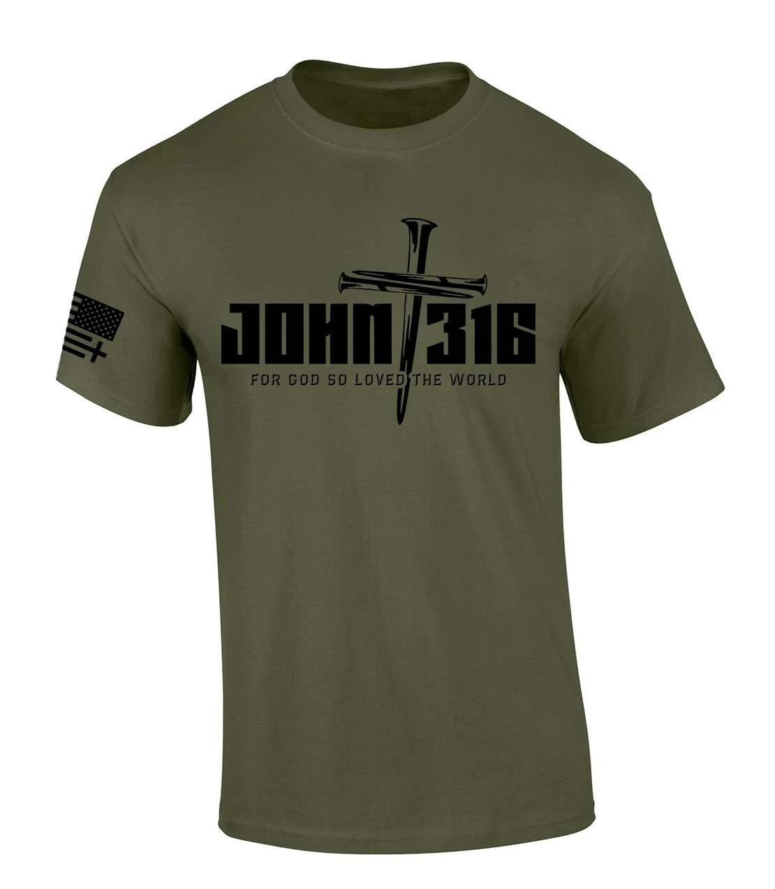 Trenz Shirt Company Mens Christian TShirt John 3:16 For God So Loved The World XL