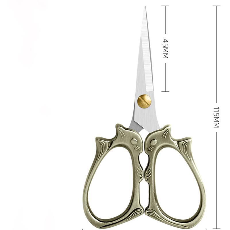 Tesoura de alfaiate de esquilo borboleta, tesoura vintage para ponto cruz, linha de bordado, tesoura para costura artesanal, faça você mesmo