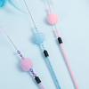 Kitten Wand Comfortable Grip Enhance Emotion Bite Resistant PVC Cats Fishing Pole Feather Toy for Holiday