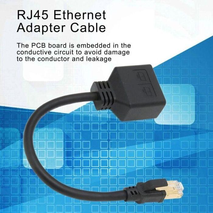 Adaptateur répartiteur RJ45 - AIMOONSA - 1 mâle vers 3 femelles - CAT8 - 24 cm - Or 8 broches