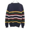 TOMMY HILFIGER 90s Old Border Pattern Long sleeve knit S Navy Men's Used
