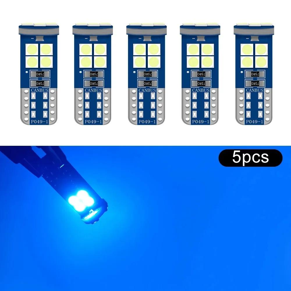 5pcs/10pcs /15pcs T10 W5W LED HD Bulbs 168 194 12V Car Interior Dome Reading Trunk License Plate Lamp Door Light White Blue Pink