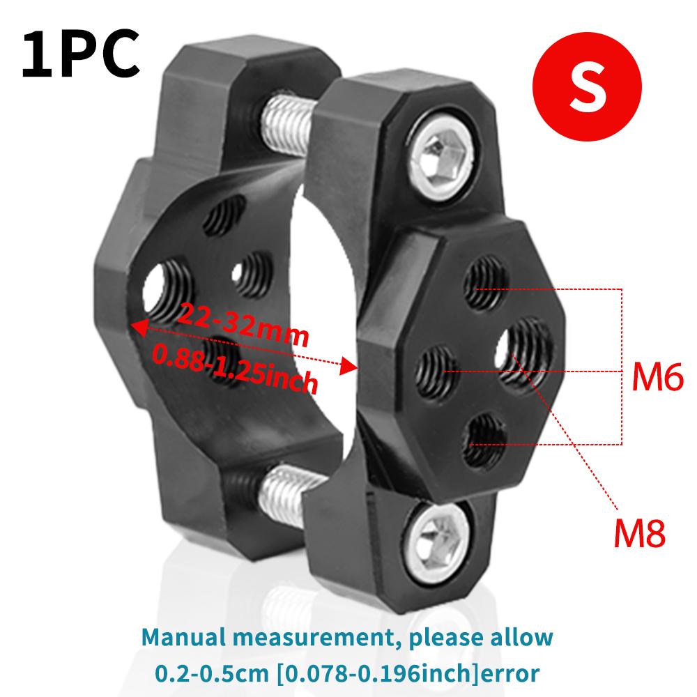 22-32mm Motorcycle Stent Bracket Multifunction Holder Handle Fixed Bumper Headlight Light Clamp Moto Auxiliary Spotlight Clip