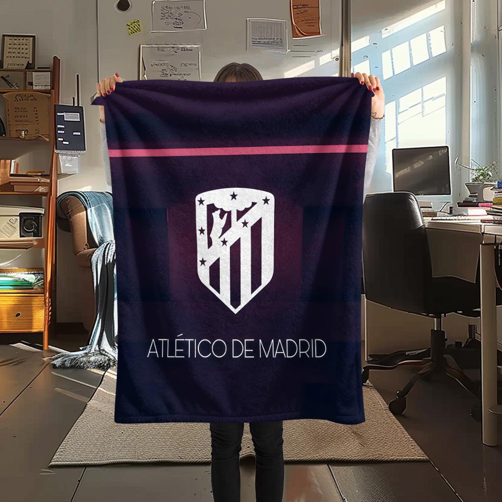 Atlético de Madrid Flannel Blanket, High quality Comfortable for All Seasons, Home Decor, Warmth and Comfort