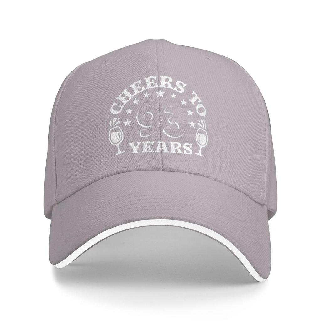 Cheers to Birthday 93 Years Birthday Sandwich Cap Funny Baseball Cap for Men Women