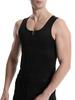 Men's Plus Size Tummy Control Waist Trainer Vest - Sweat Enhancing Fitness Shaper with Zipper