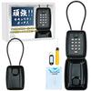 Sac Taske Key Box, Security Box, Key Storage, Anti-Theft, Button-Operated, Password Lock, Outdoor, Waterproof (Black)