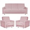 Lounge Furniture Set Alicja Sofa Bed Armchairs Family Meble Pink