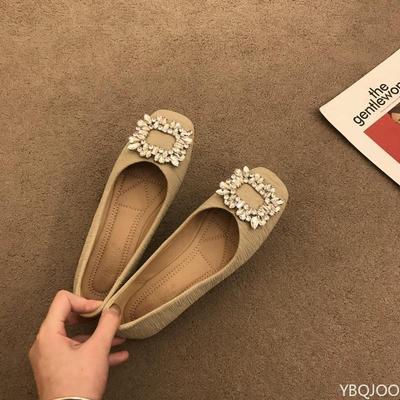 2025 New Large Size Flats Women Soft Soled Non Slip Loafers Shoes Women Slip-on Square Head Breathable Fashion Shoes for Women