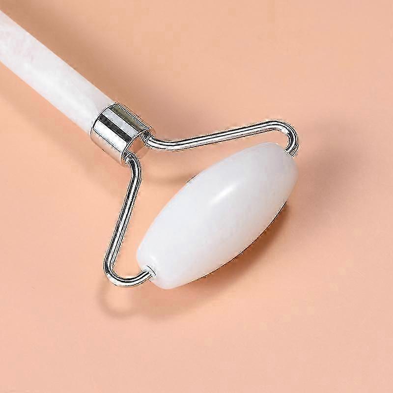 Natural White Jade Crystal Roller Stone Massage Body Eye Anti-wrinkle Ascending Facial Skin Reduce Cellulite Health Care Tool