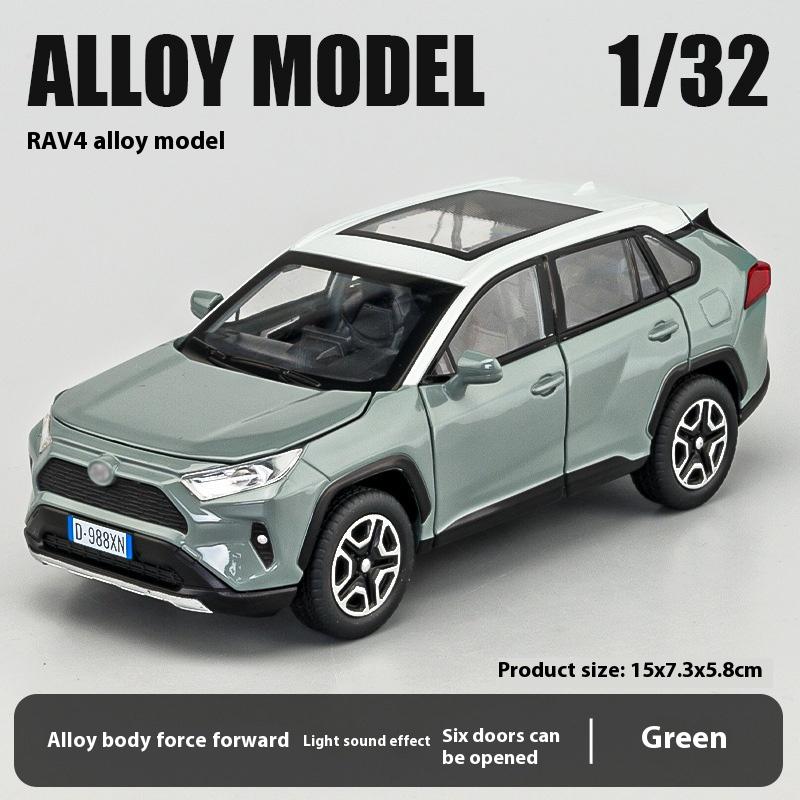 

1:32 alloy RAV4 car toy model, exquisite desktop ornaments, best collection for car model enthusiasts, Halloween gifts