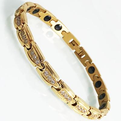 Magnetische Armbänder für Mädchen aus Vollgermanium in Roségold, 316L Edelstahl, Zirkonia, Handgelenksarmband für Frauen, Schmuckgeschenke zum Geburtstag