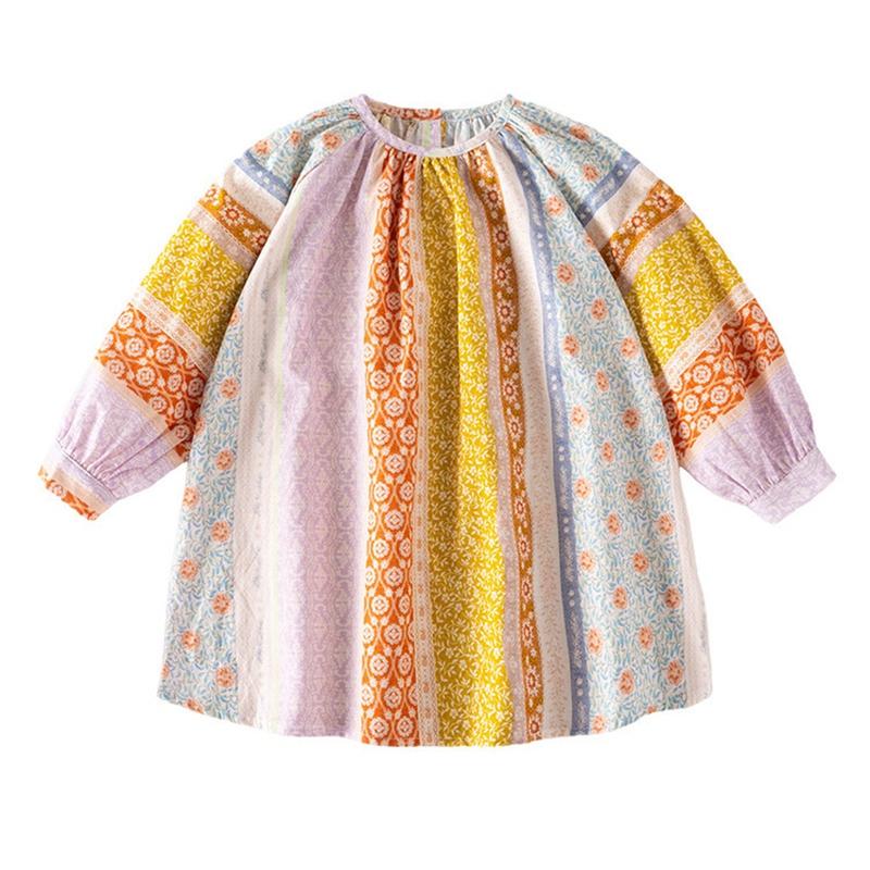 

Детское платье длиной до колена Детское платье с круглым вырезом и длинными рукавами 13